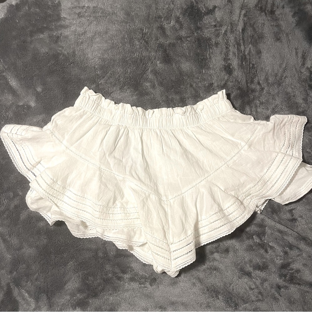 Aerie “Rock N’ Ruffle” Skort in White